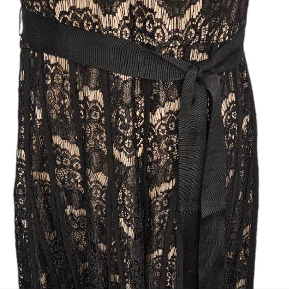 Nanette Lapore Black Lace Dress 8 Romantic Paris‎ Style V Neck Cocktail Party - Picture 13 of 15